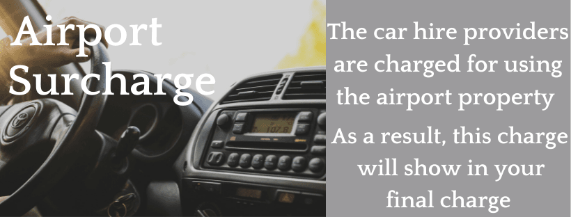 airport surcharge for car hire at leeds bradford