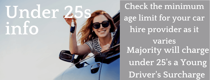 Under 25s info car hire